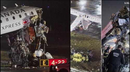 Tragedie aviatică în New York! Pilotul și copilotul unui avion de pasageri au murit după ce avionul s a ciocnit cu o mașină de pompieri pe pistă