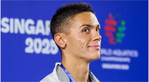 Ce tatuaj și a făcut David Popovici! A luat titlul național și s a mândrit cu el