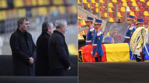 Mesajul lui Gică Hagi de pe coroana funerară pentru Mircea Lucescu. Care a fost ultimul omagiu pe care i l a adus