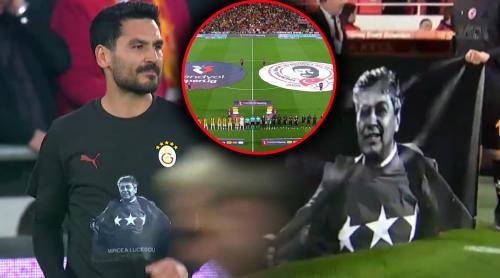 Mircea Lucescu, omagiat de toți jucătorii lui Galatasaray! Tricouri speciale și banner dedicat marelui „Il Luce”