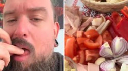 Reacţia unui tiktoker american la micul dejun românesc. Parizer, tobă şi salată de vinete: De asta m am mutat