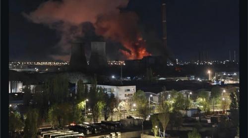 Ultima oră: Explozie în vestul Capitalei. Arde termocentrala CET Vest VIDEO