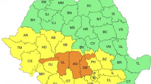 Alerte meteo ANM cod portocaliu și galben, inclusiv în București în weekend. Vremea rea face ravagii HARTĂ
