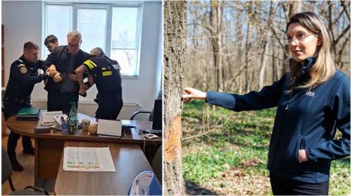 Șeful de la Garda Forestieră București scos în cătușe din birou a executat silit instituția. Are de încasat un spor de risc uriaș
