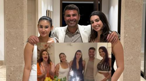 Adrian Mutu, „prins la mijloc” între fosta și actuala soție. Video