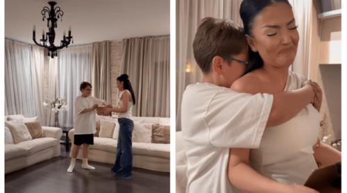 Andreea Mantea, în lacrimi alături de fiul ei. Surpriza emoționantă care l a făcut pe David să izbucnească în plâns: „Nu am crezut că o să fiu pregătită”