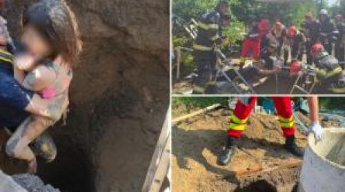 Mărturia emoţionantă a pompierului care a salvat fetiţa căzută în fântână în Vrancea: "M a buşit pânsul"