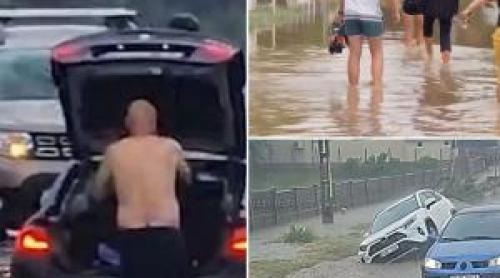Orașul de lângă București unde oamenii se tem de fiecare ploaie. Apa le intră în curți și le distruge bunurile