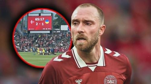 Panică în Danemarca – Ucraina! Christian Eriksen s a prăbușit din nou pe gazon la aproape 5 ani de la incidentul de la EURO 2020