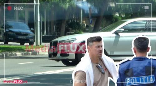 PAPARAZZI Adrian Alexandrov, iubitul Elenei Udrea, întoarce pe interzis după ce a îmbrățișat un polițist de la circulație FOTO și VIDEO