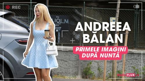 PAPARAZZI Primele imagini cu Andreea Bălan după nuntă! Artista, vaporoasă pe stradă alături de una dintre fete FOTO