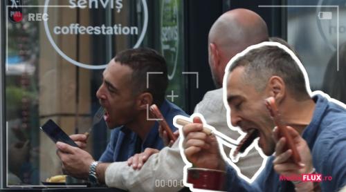 PAPARAZZI Vladimir Drăghia, înfometat nevoie mare după finala Desafio! Actorul se recuperează cu o porție consistentă de mici dis de dimineață FOTO și VIDEO