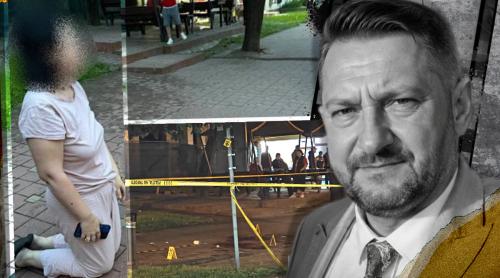 Scena sfâșietoare cu soția polițistului din Piatra Neamț, ucis de propriul fiu. S a așezat pe jos, la căpătâiul lui, împietrită de durere