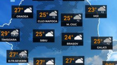Vremea de mâine 3 iunie. Se încălzește în cea mai mare parte a ţării, dar revin ploile și vijeliile