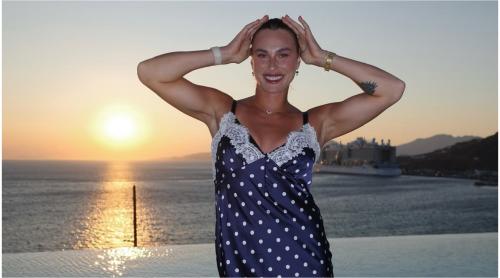 Aryna Sabalenka, imagini incendiare cu silueta trasă prin inel. Cum a apărut în vacanța din Mykonos