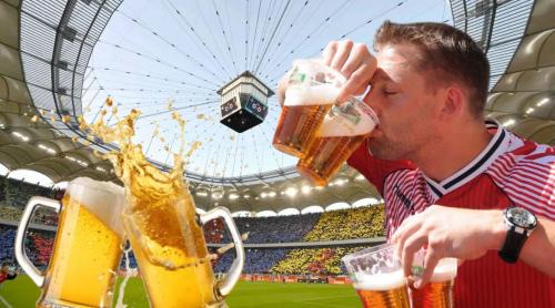 Cât costă un pahar de bere pe stadion în România și cum stăm față de Ungaria și Anglia! Comparația care îi va surprinde pe suporteri