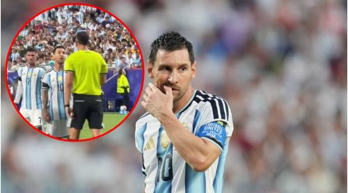 Ce i a cerut Messi arbitrului în Argentina – Elveția. La doar câteva minute a apărut cartonașul roșu. Se citește clar pe buze. Video