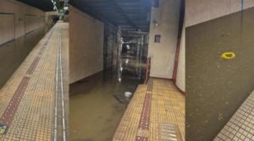 Circulaţia metrourilor pe Magistrala 1 la Piaţa Victoriei 2 este închisă, după ce staţia a fost inundată