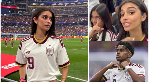Cum a reacționat iubita lui Yamal după ce Spania a învins Portugalia la Cupa Mondială. Ines, spectacol în tribune: ”Mergem la Los Angeles!”