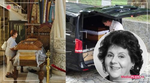 EXCLUSIV Primele imagini de la priveghiul actriței Adela Mărculescu. Trupul neînsuflețit, depus la Biserica „Sfântul Gheorghe Nou“. Unde va fi  înmormântată FOTO și VIDEO
