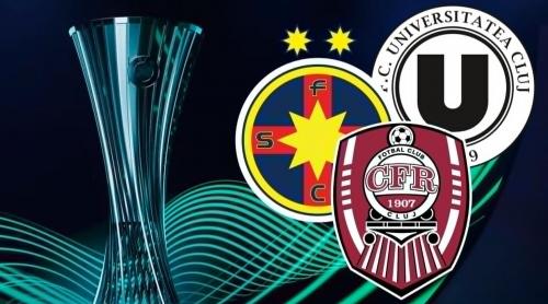 FCSB, CFR Cluj și U Cluj, capi de serie în turul 3 din Conference League. Cu cine pot juca și când are loc tragerea la sorți