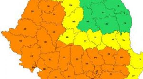 Nou pericol de cod roşu în Bucureşti azi. Capitala şi 25 de judeţe, sub cod portocaliu de la ora 15:00