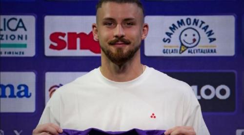 Radu Drăgușin i a cucerit pe italieni la prezentarea de la Fiorentina: ”Vreau să rămân cât mai mult!”. Update