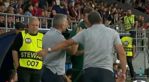 Roșu direct! Și a ieșit din minți pe banca FCSB ului și a fost eliminat în meciul cu Auda