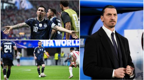 Zlatan Ibrahimovic îi distruge pe englezi și le amintește cât de uriaș e Messi: ”Au văzut mâna lui Dumnezeu. Acum au văzut și stângul și dreptul lui Dumnezeu”