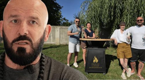 Cătălin Zmărăndescu și Sandra Izbașa, revedere după „Power Couple” la un grătar! „Proiectele tv se termină, dar prieteniile rămân”