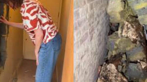 Ce a descoperit un bărbat în spatele unui dulap din bucătărie. După 9 ani și a făcut curaj să spargă zidul