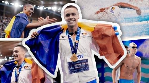Culisele unei zile de AUR: David Popovici, campion la 100 de metri liber! E prima cursă din istorie în care se întâmplă asta. Fotoreportaj Fanatik