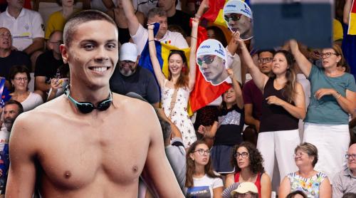 Cum a trăit iubita lui David Popovici semifinala de la 200 metri! Taisia, SHOW în tribune!