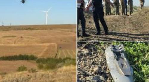 Drona doborâtă, căutată între Băleni și Cudalbi din judeţul Galaţi. Un fragment din proiectil a fost găsit