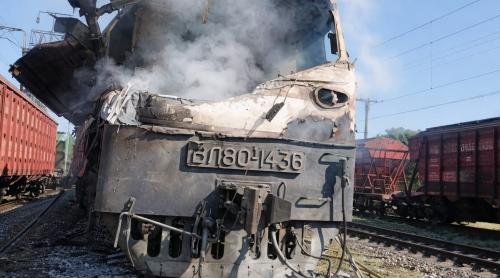 Dronă rusească a lovit un tren în Odesa și a ucis doi mecanici. Peste 340 de pasageri au fost evacuați