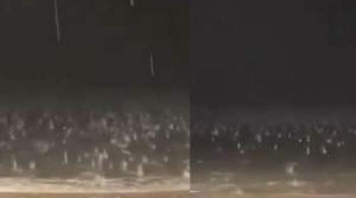 Furtună cu grindină pe o plajă aglomerată din Brazilia! Turiștii au fugit pentru a se adăposti / VIDEO