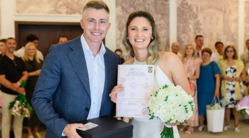 Irina Begu s a căsătorit în sfârșit cu Victor Crivoi, antrenorul său. Nunta anului în sportul românesc