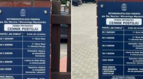 Locul unde parcarea se plătește în rugăciuni. Pentru o oră, șoferii trebuie să spună "Tatăl Nostru"