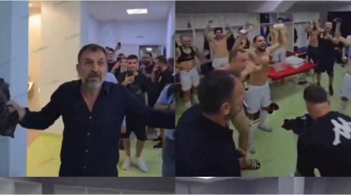 Nebunie totală! Președintele a intrat în vestiar și a aruncat cu bani în jucători. Video