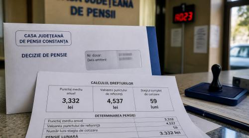 O pensionare anticipată cu 59 de luni a tăiat pensia cu 26,55% în Constanța