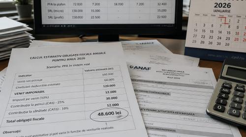 Pragul de 48.600 de lei pe an pentru PFA reconfigurează fiscalitatea din 2026