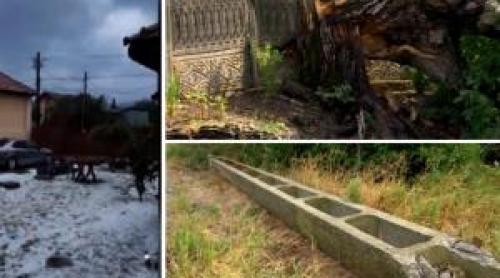 "Prăpăd, aşa ceva nu am văzut de când sunt pe lume". Cât mai durează furtunile violente din România