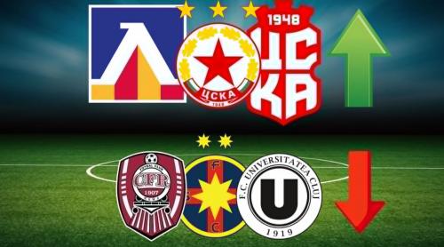 România, la coada Europei! Bulgarii fac senzație în sezonul în care FCSB, CFR și Universitatea Cluj au fost umilite