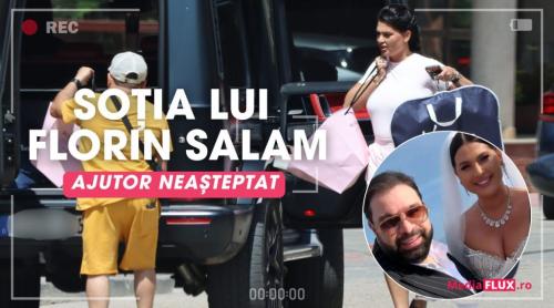 Roxana Dobre, soția lui Florin Salam, ajutor nesperat în stradă! Cine i a luat toate bagajele din mână Foto și Video Paparazzi