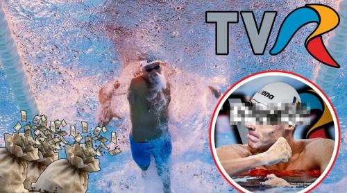TVR cere 475 de milioane de lei din bani publici, dar cenzurează cu reclame bucuria lui David Popovici. Furie în social media după transmisiunea de la Paris: ”Să vă fie rușine!”