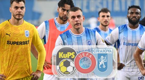 UEFA a luat decizia! Ce se întâmplă la meciul KuPS – U Craiova, din turul 3 preliminar al Europa League
