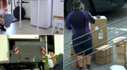 A comandat o ladă frigorifică de 70 kg, iar curierul i a lăsat o în faţa blocului. "A zis că mă descurc"