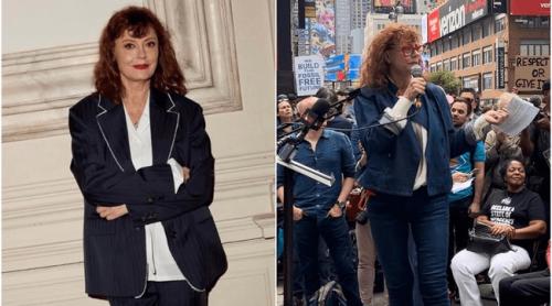 Actrița Susan Sarandon, reținută la New York în timpul unui protest împotriva lui Netanyahu