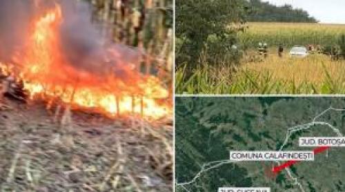 "Am crezut că a explodat butelia". Dronă prăbușită la mai puțin de 500 de metri de case, în Suceava
