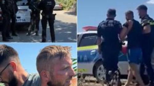 Filmul prinderii fugarului moldovean, găsit pe un câmp din Dolj. Folosea o identitate falsă în România
